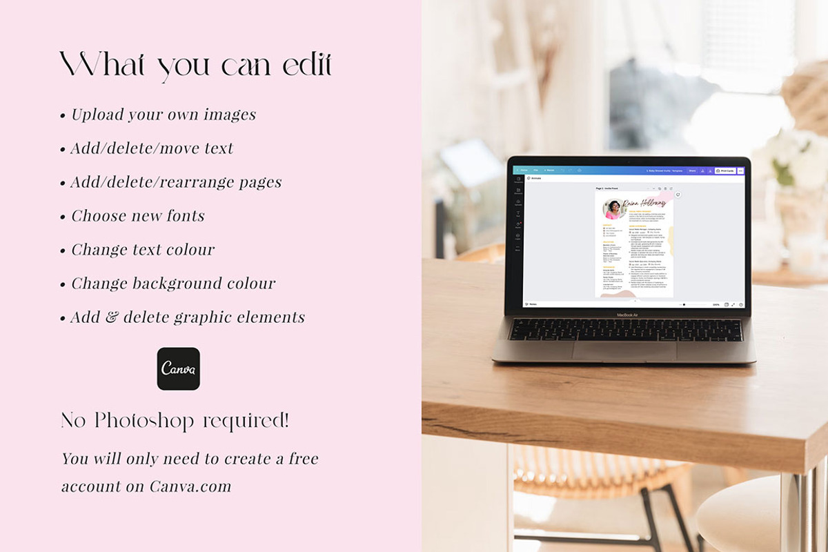 CANVA Resume Template / CV Set, a Resume Template by RWstudio (Photo 6 of 8)