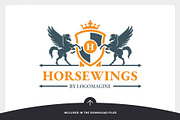Pegasus Crest Logo Template, a Branding & Logo Template by LOGOMAGINE (Thumbnail 9 of 13)