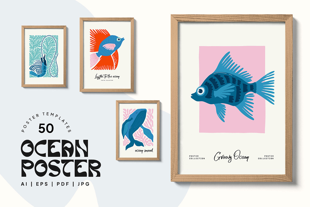 Groovy Ocean | Poster Builder, an Object Graphic by KetteCreate (Photo 10 of 16)