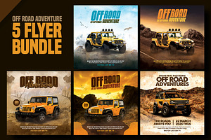 Off-road adventure flyer template