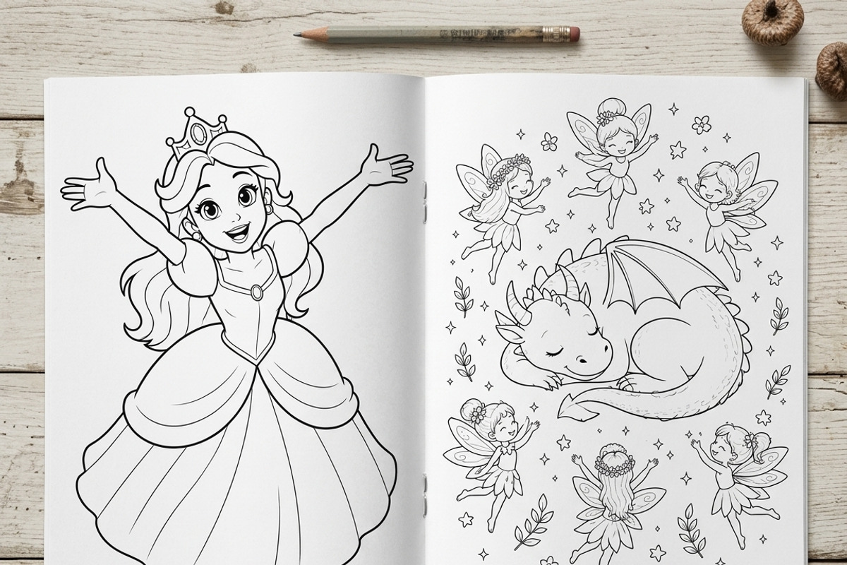 Magical Princess Coloring Book Vol24, a Person Illustration by ikarifq shop (Photo 4 of 7)