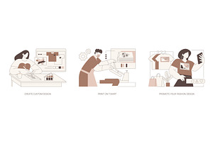 T-shirt printing business isolated, a Finance Illustration by Visual Generation