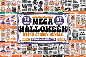 Mega Retro Halloween SVG Bundle