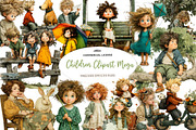 Children Clipart Mega Bundle, a Seasonal Illustration by CreationArt (Thumbnail 1 of 7)