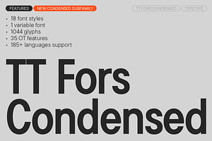 TT Fors Condensed, a Sans Serif Font by TypeType
