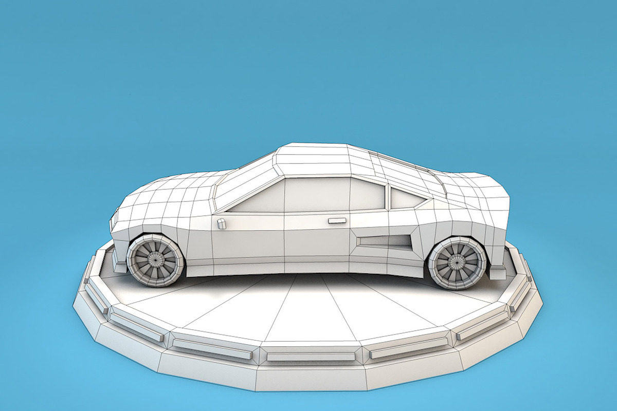Cartoon Sport Car Low Poly, a Cars & Vehicle 3D Model by Low Poly Lab (Photo 4 of 9)