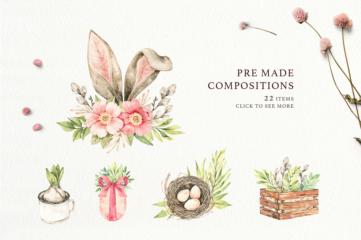 -30% Easter bunny. Spring watercolor, an Animal Illustration by Kate Macate (Photo 3 of 15)