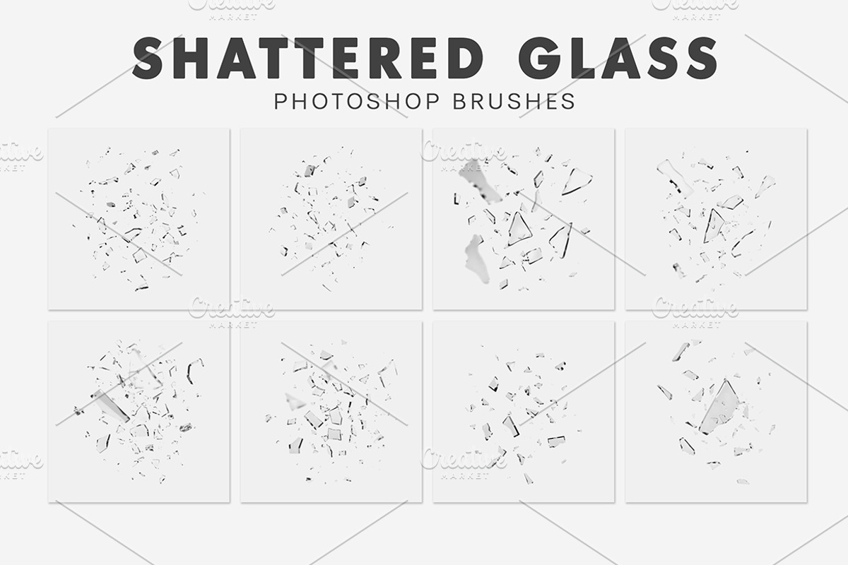 25 Shattered Glass Brushes, a Brush Add-On by AB-TheDesigner (Photo 2 of 4)