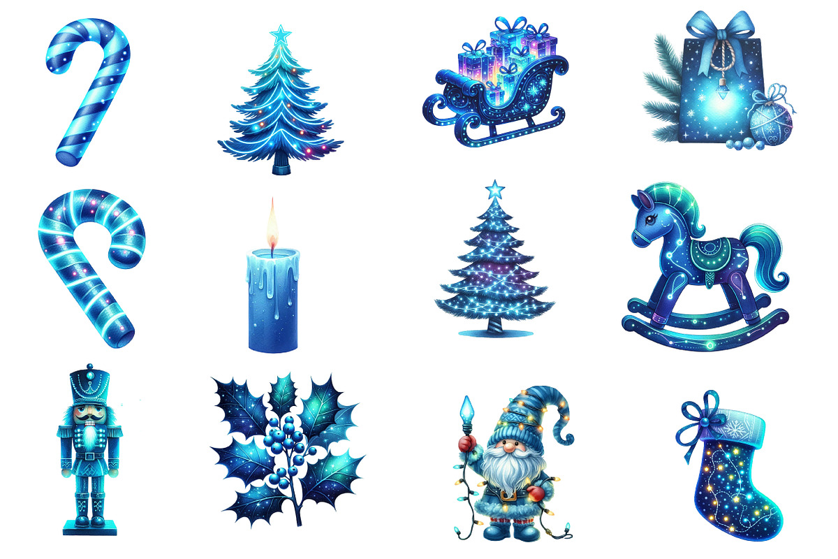 Blue christmas clipart, an Illustration by Designworld (Photo 2 of 6)