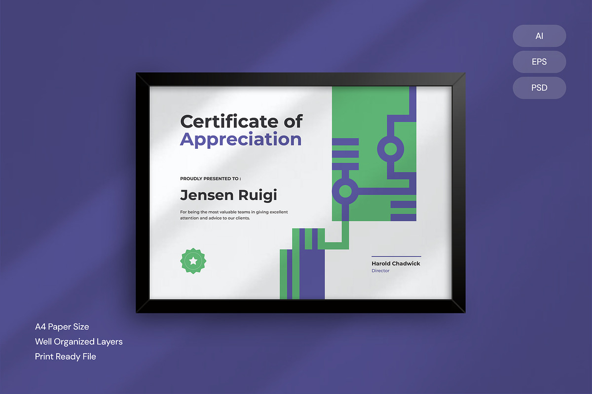 Appreciation - Certificate, a Brochure Template by Izdihaar_Studio (Photo 1 of 3)