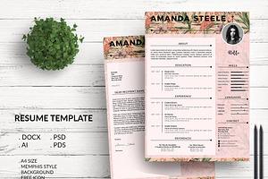 Flamingo CV / Resume Template / N