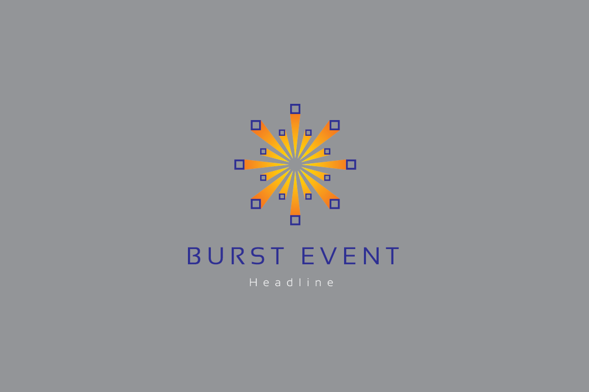 Burst event company logo., a Branding & Logo Template by Anton Akhmatov