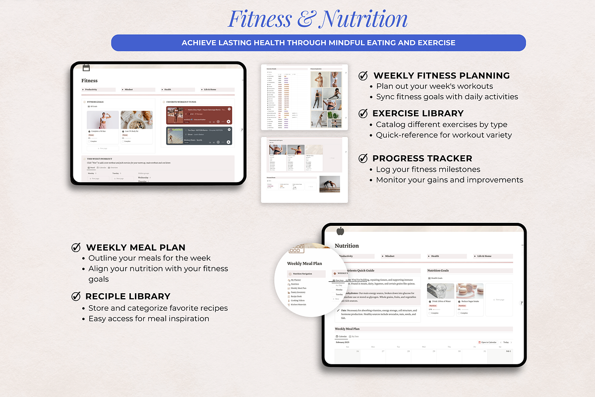 Notion Life Planner Template, an App Template by The Thrive Society (Photo 5 of 10)