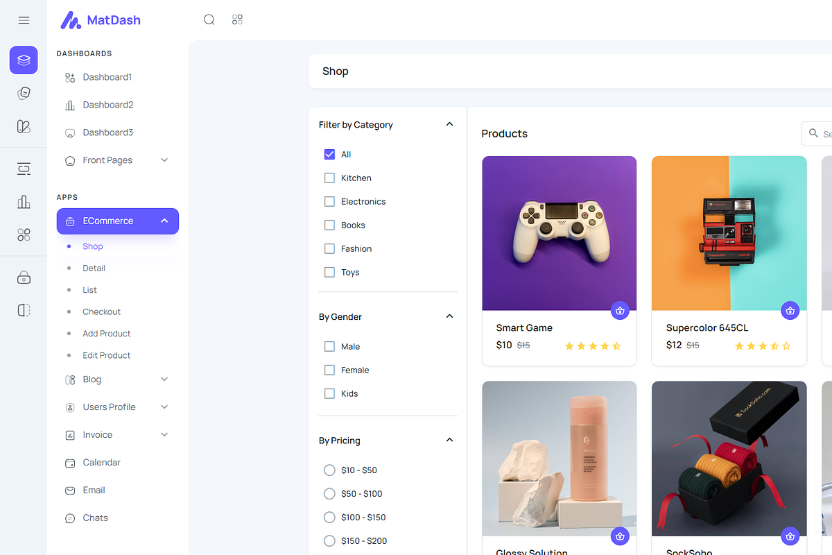 MatDash Vuetify Nuxt Admin Template, a Templates & Theme by AdminMart (Photo 11 of 15)