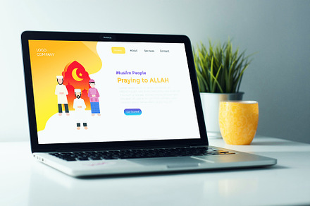 Landing Page muslim people, a Landing Page Template by bungamustia