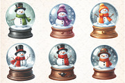 Christmas Snowman Globe Clipart, an Illustration by Libby Wishes (Thumbnail 6 of 8)