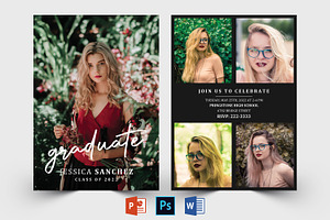 Graduation Announcement Template, a Card Template by Designscozy