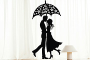 Romantic Couple Holding Umbrella, an Illustration by Amazin_art (Thumbnail 3 of 21)