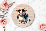 Watercolor Funny Grumpy Cow Clipart, an Illustration by CraftArtStudio (Thumbnail 4 of 5)