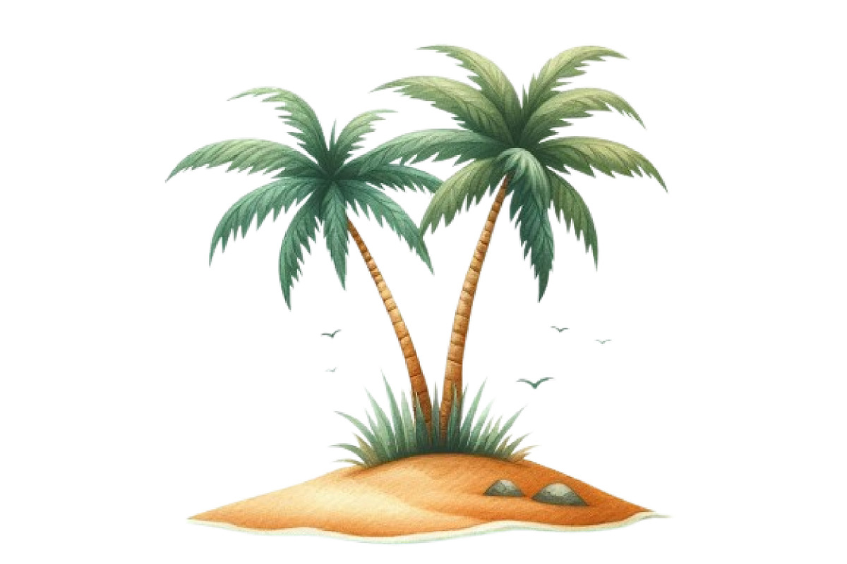 Summer Palm Tree Clipart, an Illustration by Designking (Photo 4 of 4)