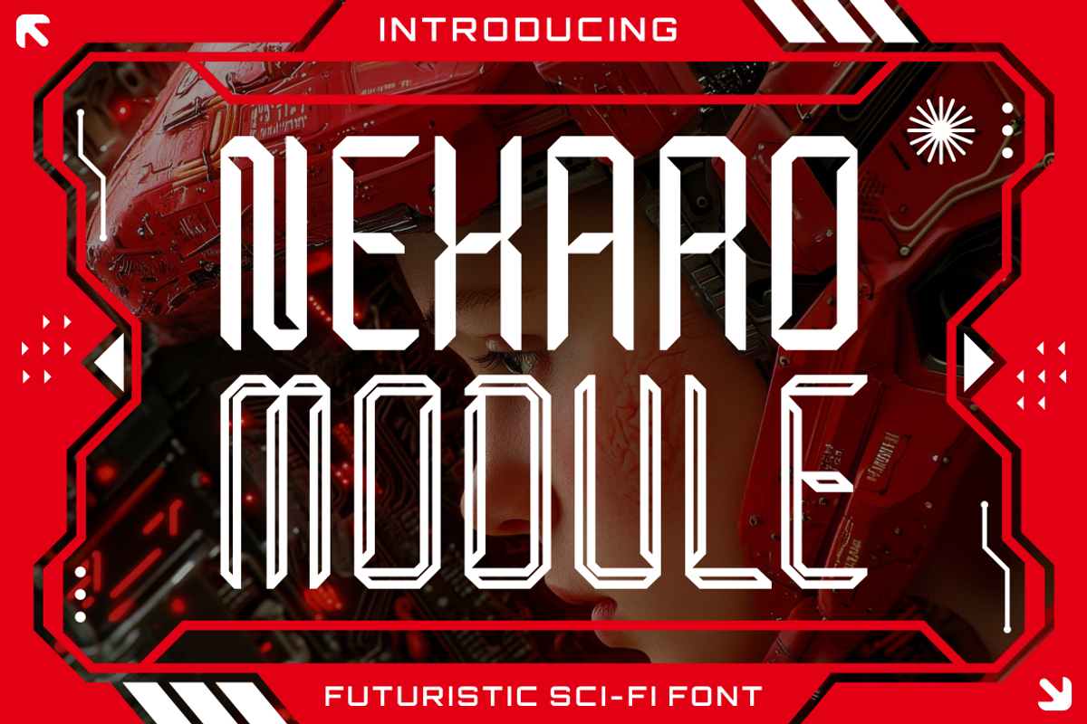 Nexaro Module Futuristic Sci-Fi Font, a Font by PutraCetol Studio (Photo 1 of 5)