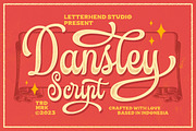Dansley - Display Script, a Script Font by Letterhend Studio (Thumbnail 1 of 9)