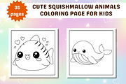 Cute Squishmallow Coloring Page, an Animal Illustration by Salaly (Thumbnail 8 of 9)