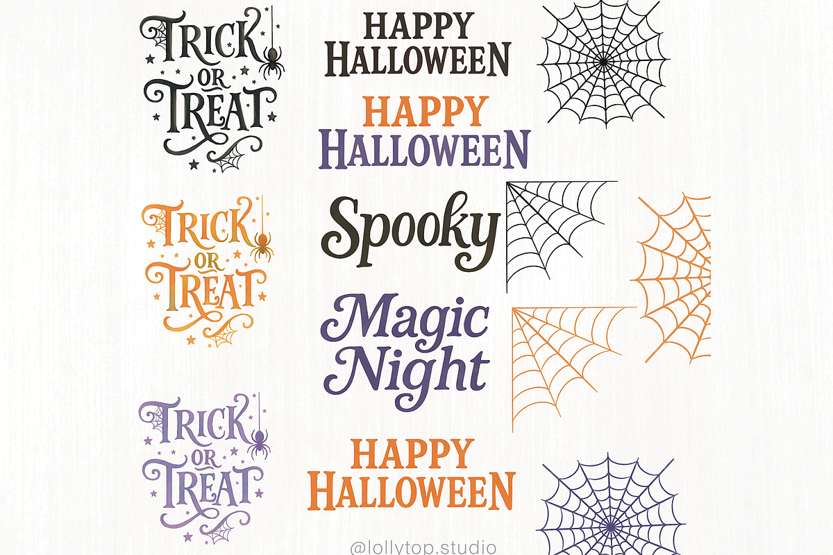 Happy Halloween - Clipart + Digital, an Illustration by Lolytop Studio (Photo 4 of 6)
