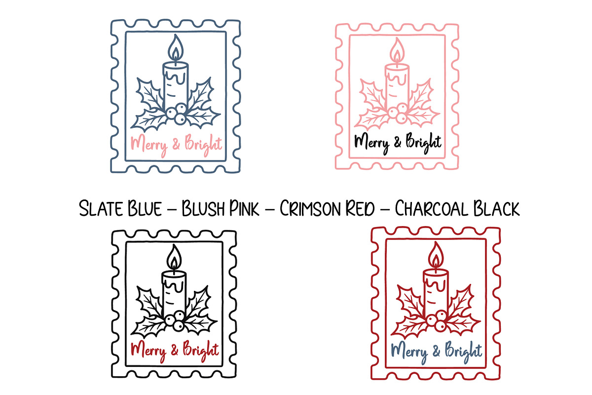 Christmas Candle Stamp PNG, an Illustration by Daily.Designs (Photo 2 of 6)