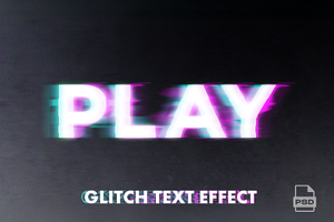 PLAY – Retro Glitch Text Effect