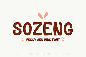 Sozeng - Funny & Kids Font, a Sans Serif Font by Iqsiart Studio