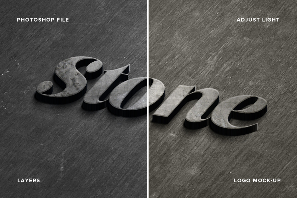 Stone logo Mock-Up Realistic, a Product Mockup by shaman (Photo 1 of 5)