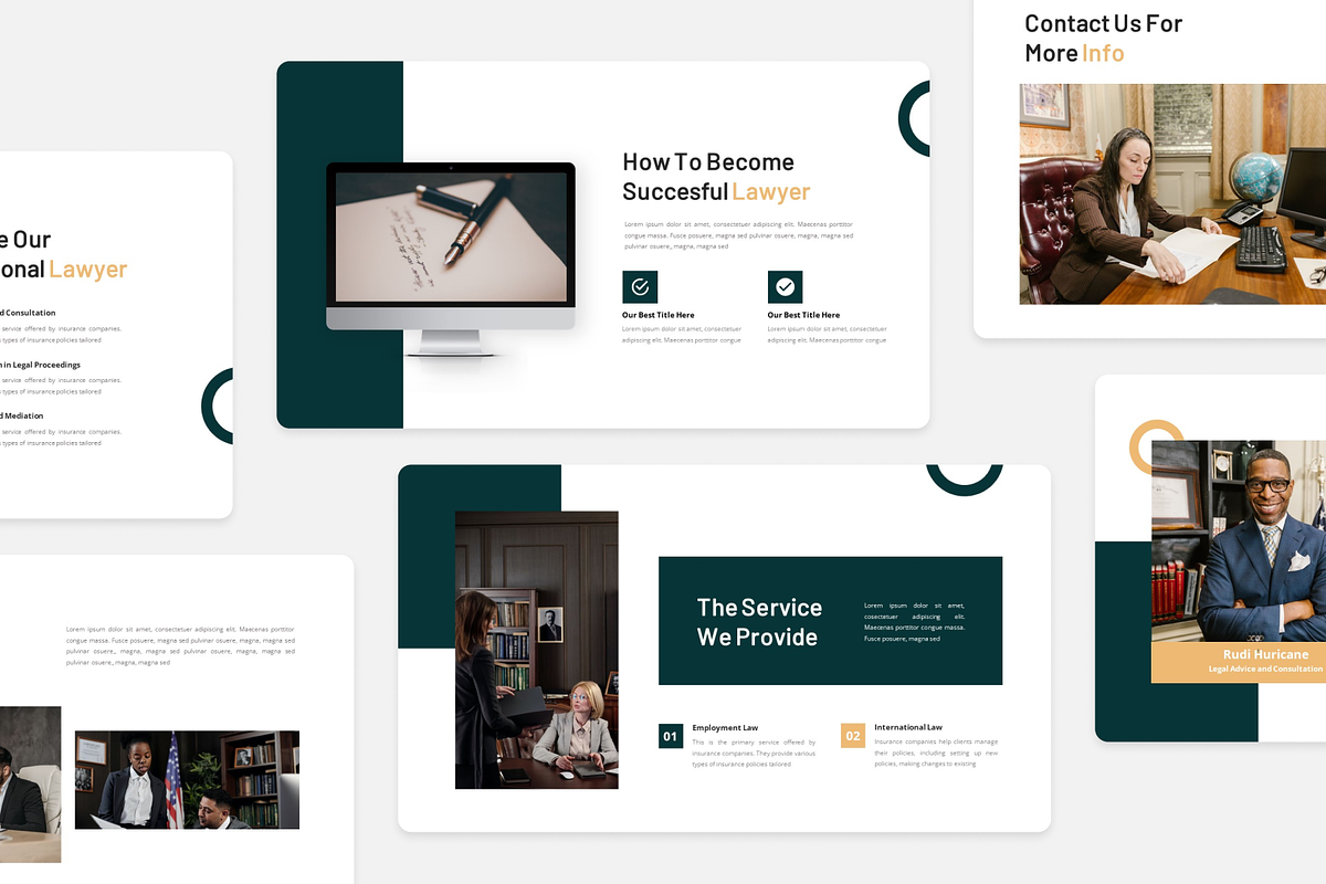 Lawyer and Attorney Google Slide, a Presentation Template by Annora Studio (Photo 4 of 5)