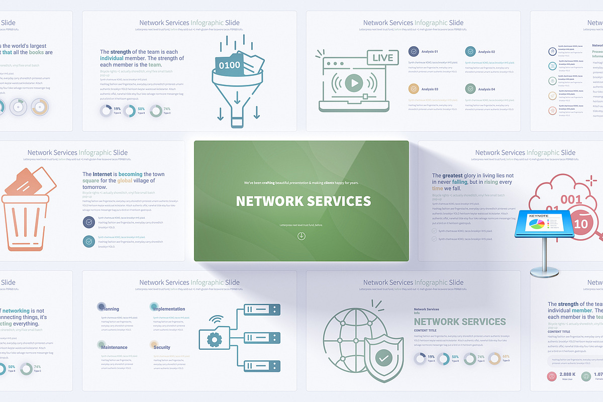 Network Services Keynote Template, a Presentation Template by Pulsecolor (Photo 1 of 10)
