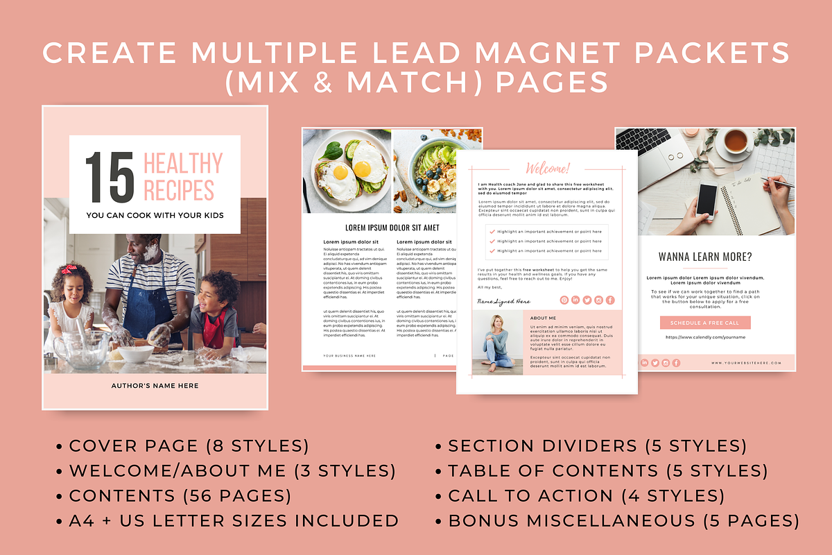 Canva Lead Magnet BUNDLE for Coaches, a Marketing Template by Designs ...