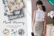Floral whimsy seamless pattern set, a Pattern Graphic by Momosama Studio (Thumbnail 1 of 5)