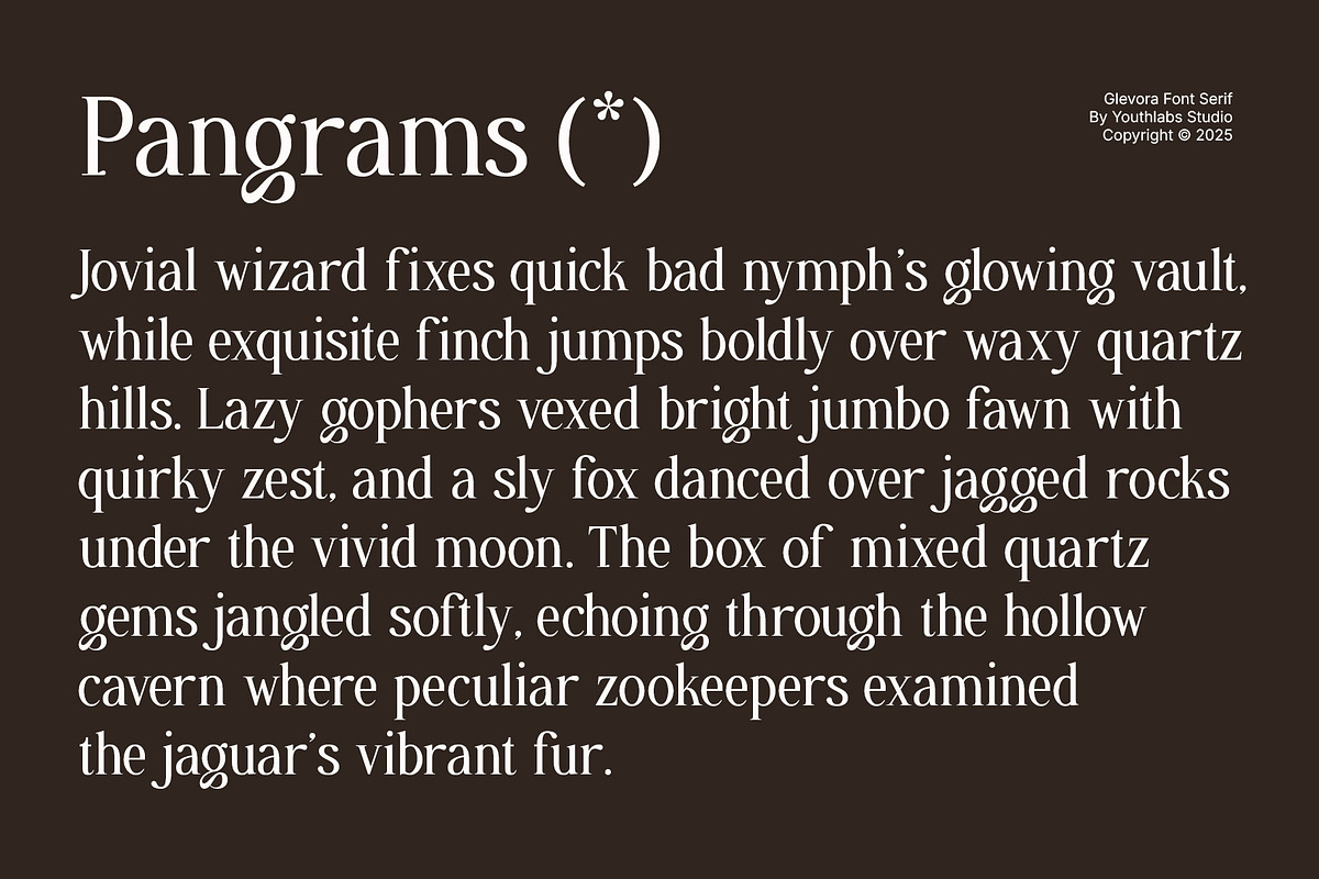 Glevora - Elegant Serif Family, a Serif Font by Youthlabs Studio (Photo 10 of 18)