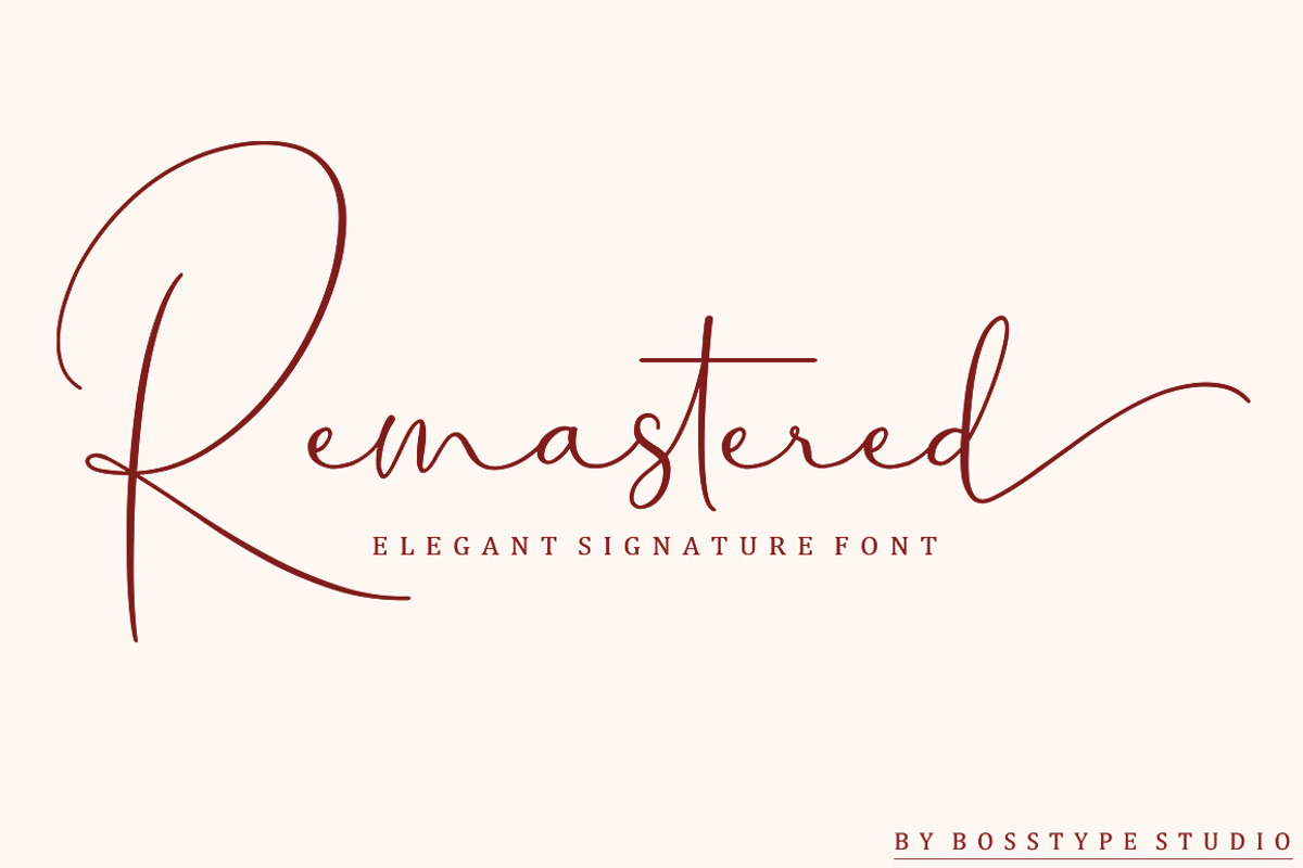 Remastered Handwritten Script Font, a Script Font by Bosstype Studio (Photo 1 of 11)