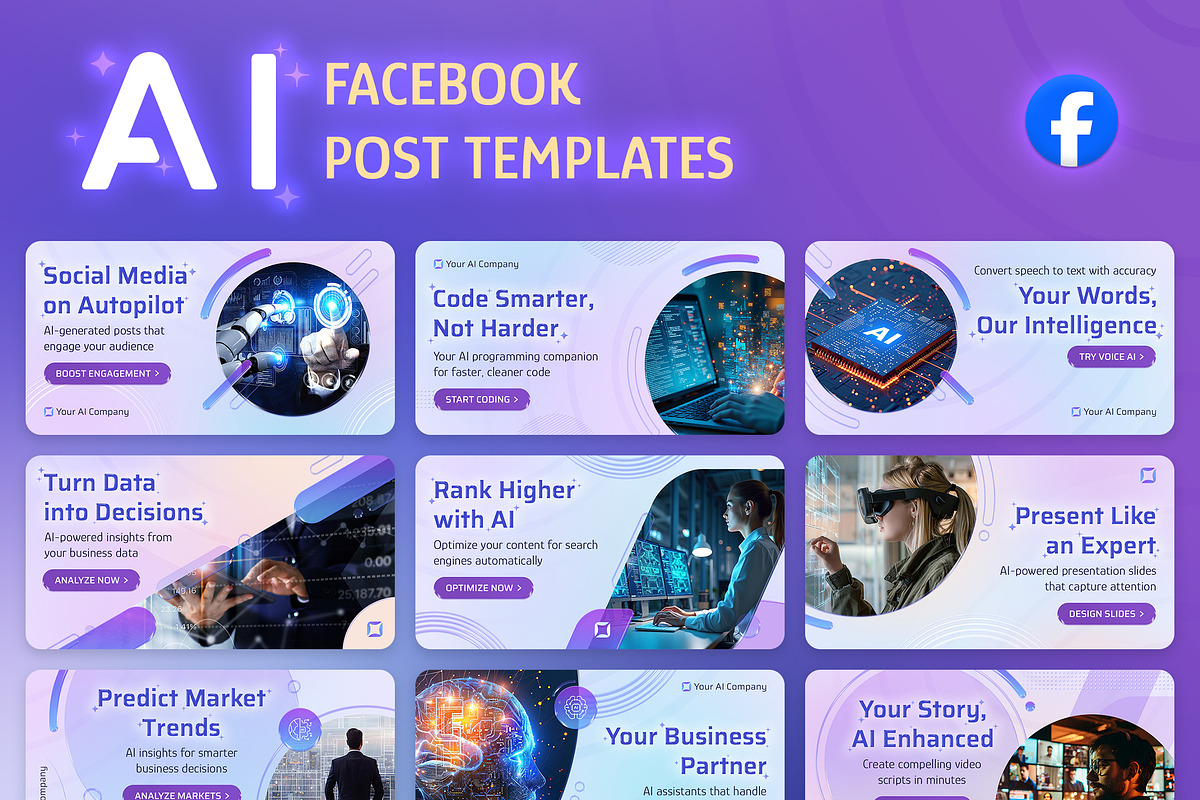 Artificial Intelligence Post, a Social Media Template by Brandify Studio (Photo 1 of 6)