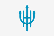 Letter H Trident Logo, a Branding & Logo Template by Buqancreative (Thumbnail 1 of 4)