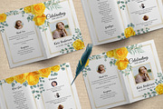 8 Page Yellow Rose Funeral Program, a Brochure Template by SmmrDesign (Thumbnail 3 of 6)
