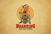 PinUp Lucky Girl Sign Working, a Branding & Logo Template by Kongstones_std (Thumbnail 2 of 3)