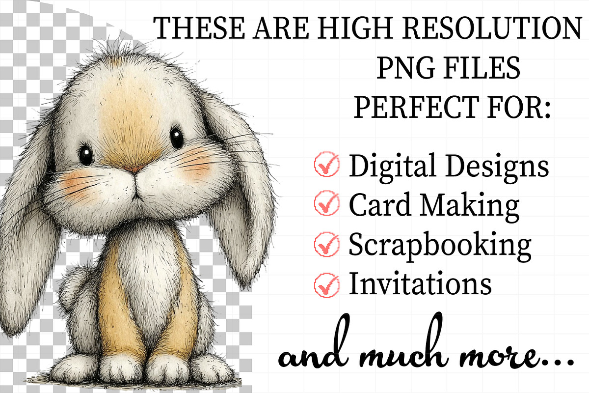 Easter Pink Bunny Clipart, an Illustration by Daily.Designs (Photo 2 of 8)