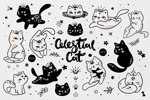 Celestial Cat Illustration