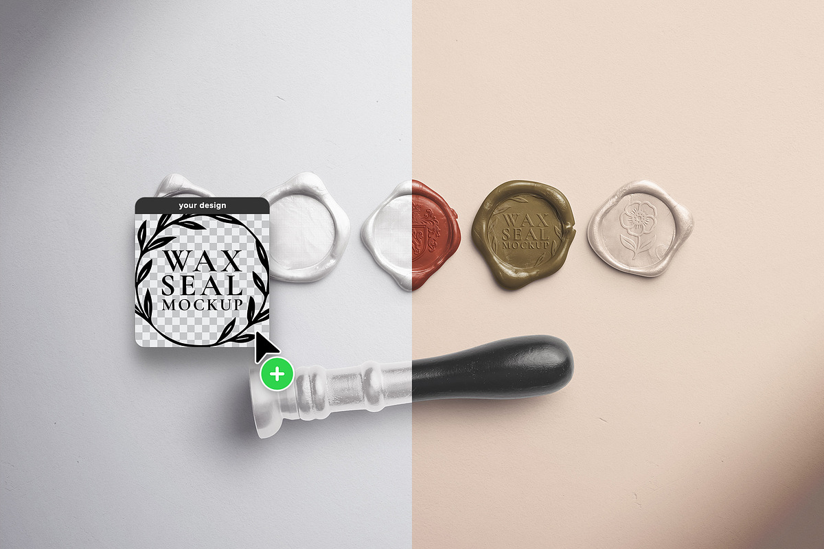 Metallic Wax Seal and Stamp Mockup, a Mockup by Custom Scene (Photo 6 of 11)