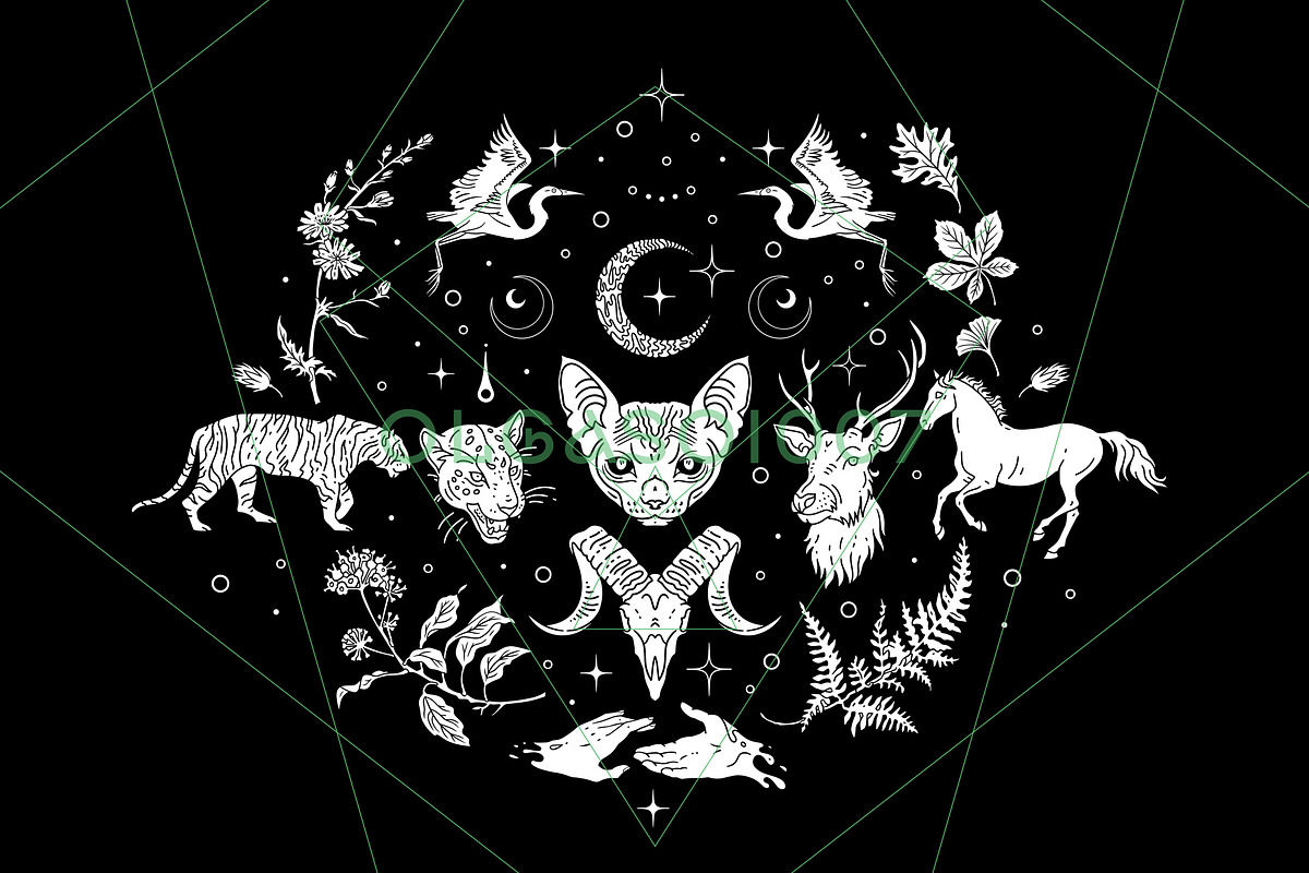 Green Witch. Magic of Nature, a Decorative Illustration by OlgaSoi007 (Photo 2 of 10)