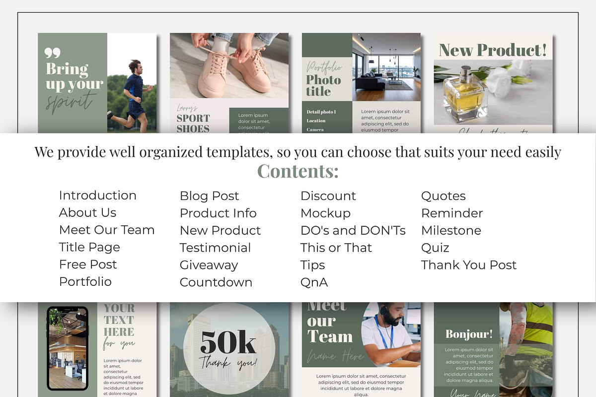 Pastel Green Instagram Template, a Social Media Template by Everyday Perfection (Photo 3 of 8)