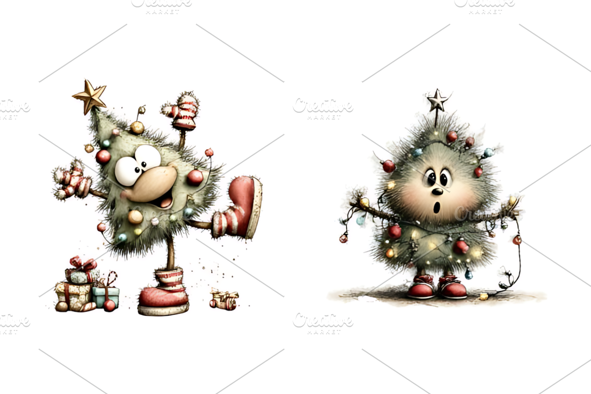Artistic Funny Christmas Clipart, a Seasonal Illustration by Design Art (Photo 3 of 4)