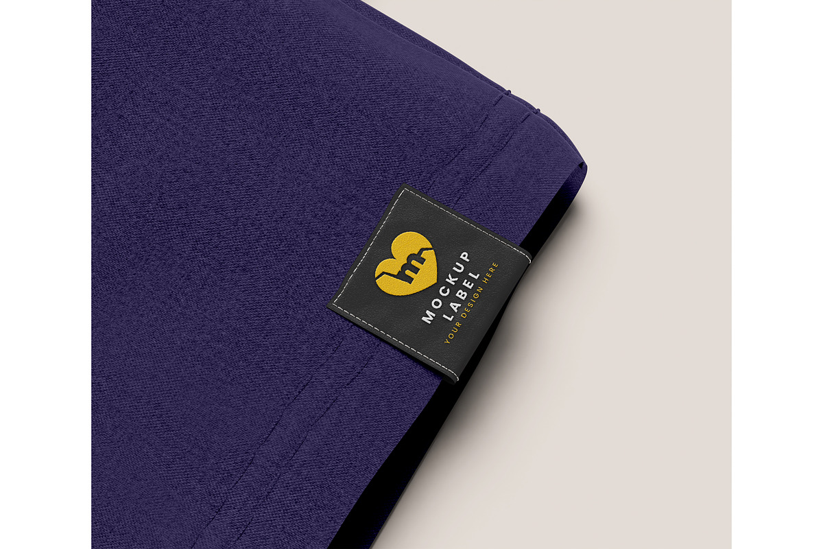 Fabric label embroidery mockup, a Shirt Mockup by mockupocka (Photo 14 of 16)