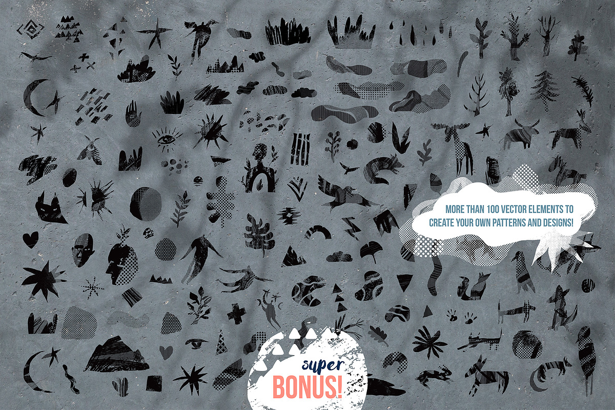 TRIBAL NATURE. 20 VECTOR PATTERNS, a Pattern Graphic by Shusha Guna Art (Photo 10 of 15)